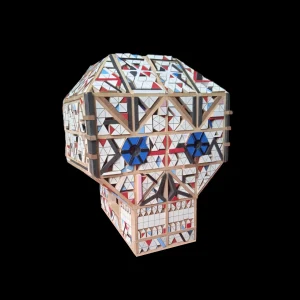 Escultura lumínica: XX XX – Frank de la Barrera Kumiko contemporáneo 2024 Mérida México