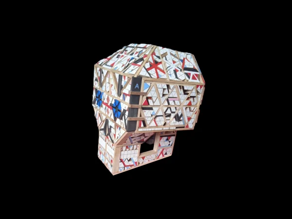 Escultura lumínica: XX XX – Frank de la Barrera Kumiko contemporáneo 2024 Mérida México