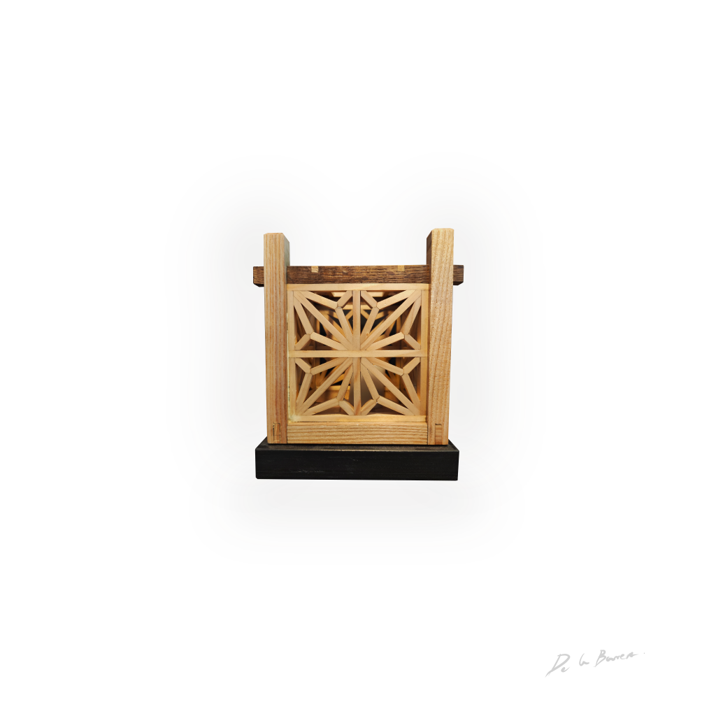 Lámpara de Mesa Kakuasa-002 – Frank de la Barrera Kumiko contemporáneo 2024 Mérida México