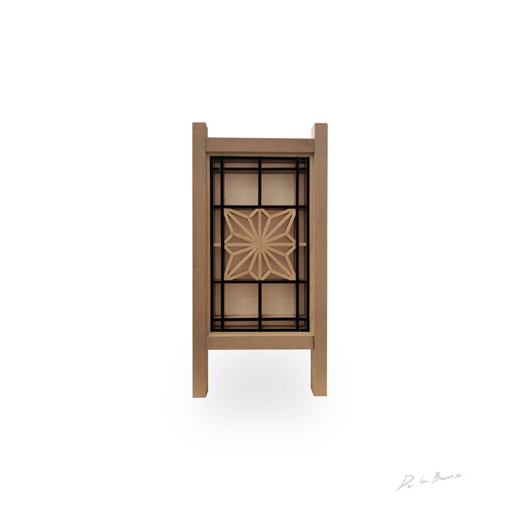 Lámpara de Mesa Kakuasa-003 – Frank de la Barrera Kumiko contemporáneo 2024 Mérida México