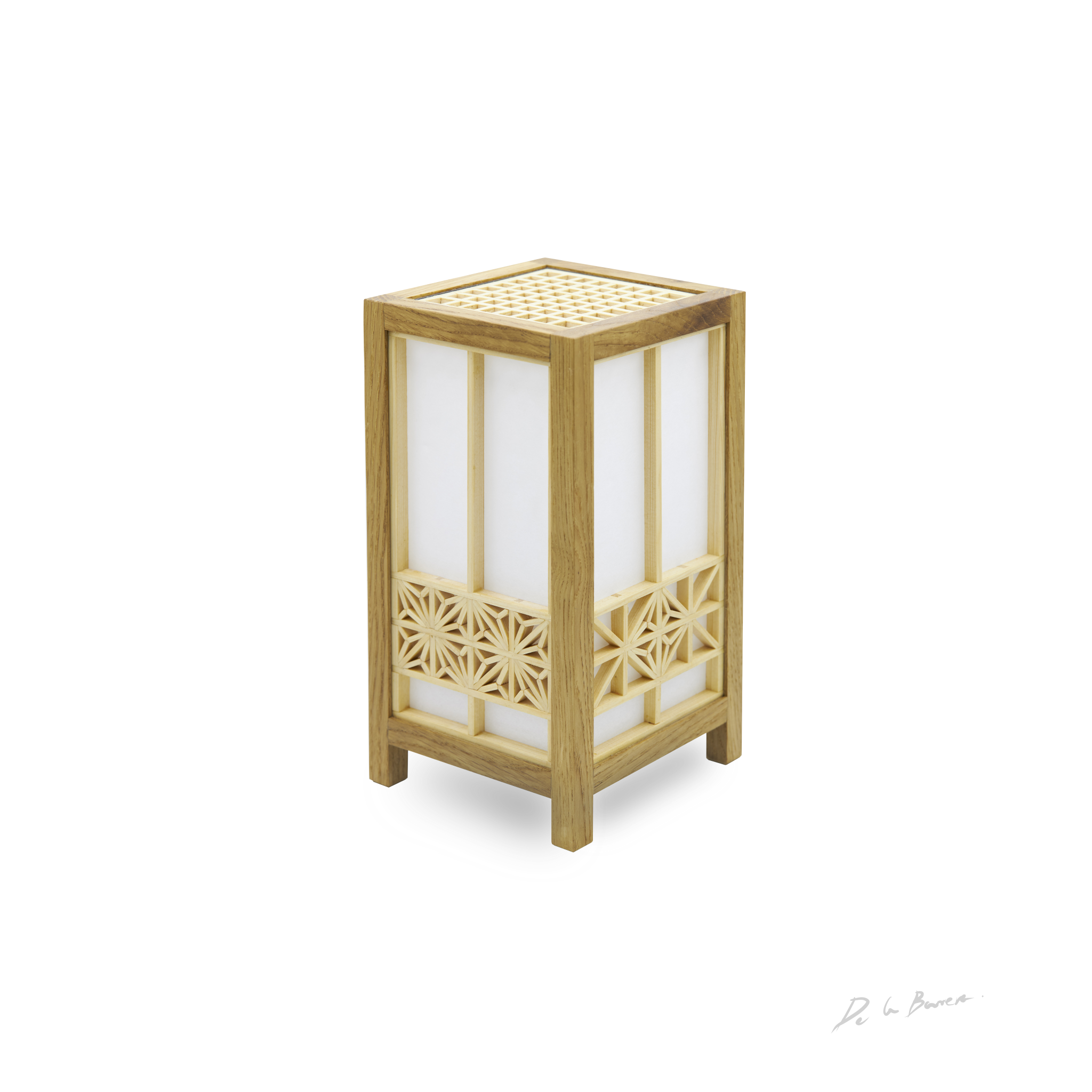 Lámpara de Mesa Kakuasa-004 – Frank de la Barrera Kumiko contemporáneo 2024 Mérida México