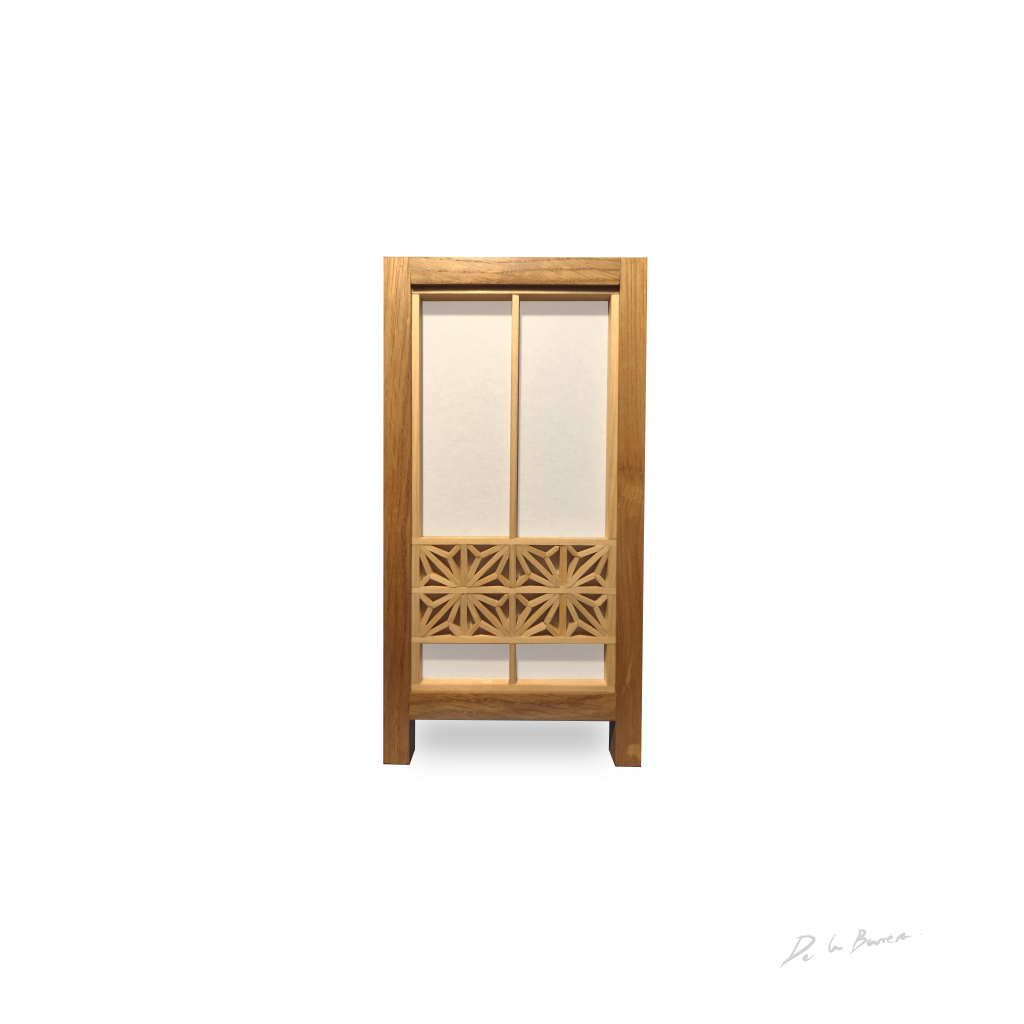 Lámpara de Mesa Kakuasa-004 – Frank de la Barrera Kumiko contemporáneo 2024 Mérida México