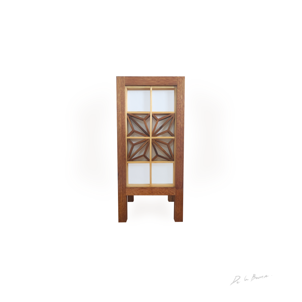 Lámpara de Mesa Kakuasa-005 – Frank de la Barrera Kumiko contemporáneo 2024 Mérida México